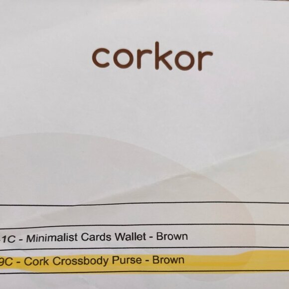 Corkor cork brown crossbody purse (vegan, ecofriendly) - Picture 8 of 8